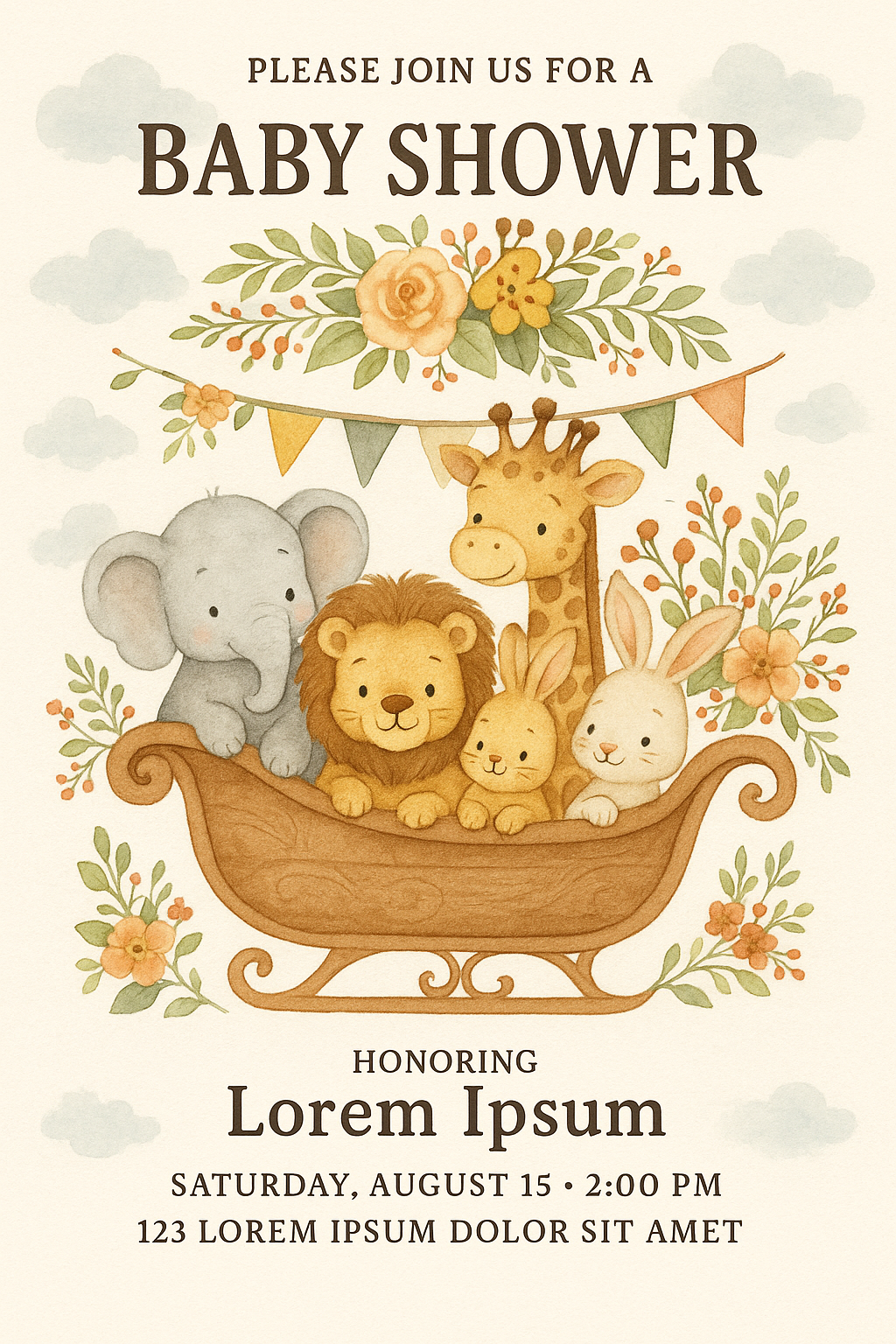 Baby Shower Invitation E-Template